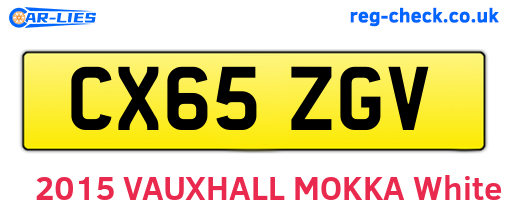 CX65ZGV are the vehicle registration plates.