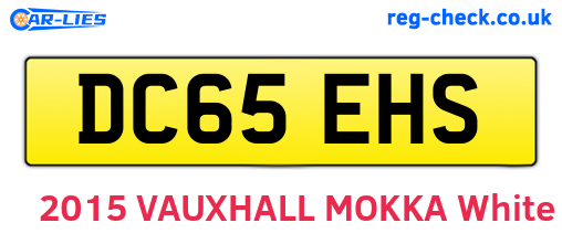 DC65EHS are the vehicle registration plates.
