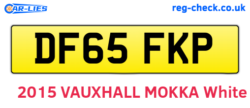 DF65FKP are the vehicle registration plates.