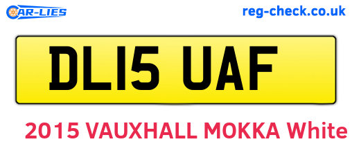 DL15UAF are the vehicle registration plates.