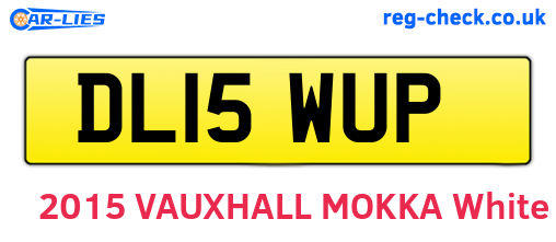 DL15WUP are the vehicle registration plates.