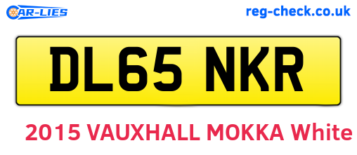 DL65NKR are the vehicle registration plates.