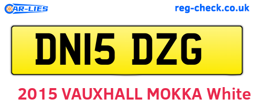 DN15DZG are the vehicle registration plates.