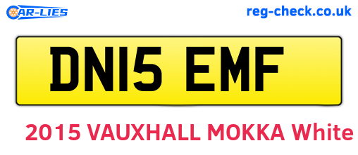 DN15EMF are the vehicle registration plates.