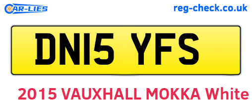DN15YFS are the vehicle registration plates.