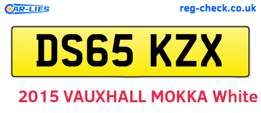 DS65KZX are the vehicle registration plates.
