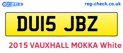 DU15JBZ are the vehicle registration plates.