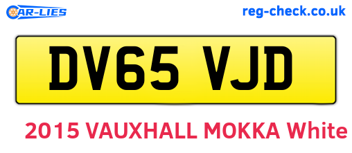 DV65VJD are the vehicle registration plates.