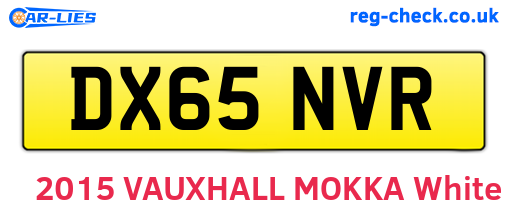 DX65NVR are the vehicle registration plates.