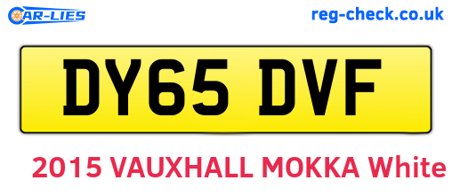 DY65DVF are the vehicle registration plates.