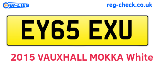 EY65EXU are the vehicle registration plates.