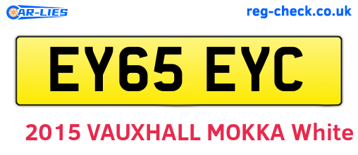 EY65EYC are the vehicle registration plates.