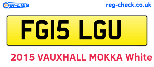 FG15LGU are the vehicle registration plates.