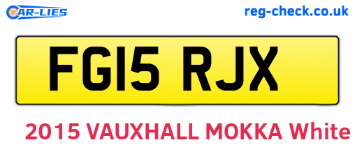 FG15RJX are the vehicle registration plates.