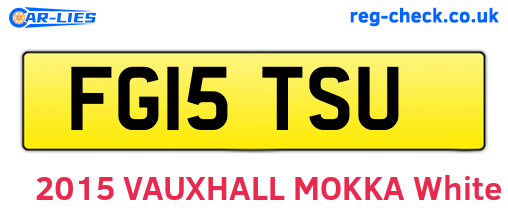 FG15TSU are the vehicle registration plates.