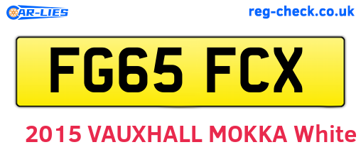 FG65FCX are the vehicle registration plates.