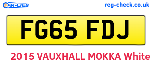 FG65FDJ are the vehicle registration plates.
