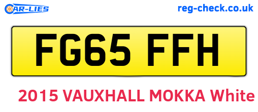 FG65FFH are the vehicle registration plates.
