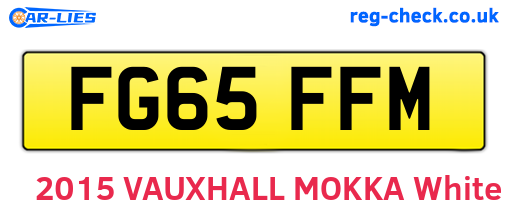 FG65FFM are the vehicle registration plates.