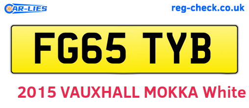 FG65TYB are the vehicle registration plates.