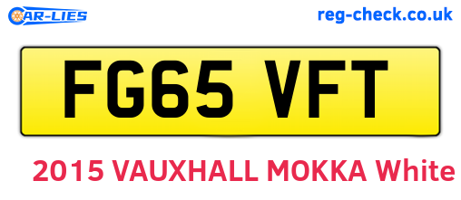 FG65VFT are the vehicle registration plates.