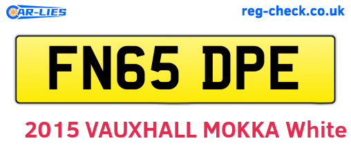 FN65DPE are the vehicle registration plates.