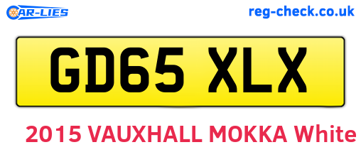 GD65XLX are the vehicle registration plates.