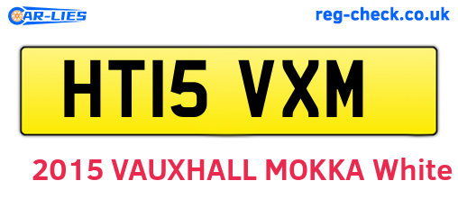 HT15VXM are the vehicle registration plates.