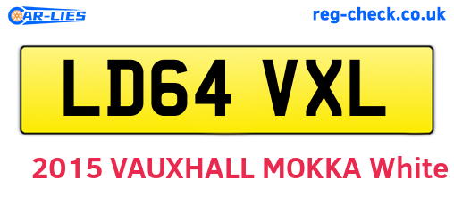 LD64VXL are the vehicle registration plates.