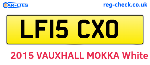 LF15CXO are the vehicle registration plates.