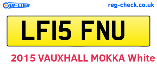 LF15FNU are the vehicle registration plates.