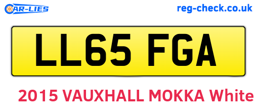 LL65FGA are the vehicle registration plates.