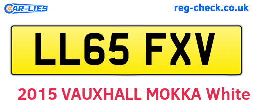 LL65FXV are the vehicle registration plates.