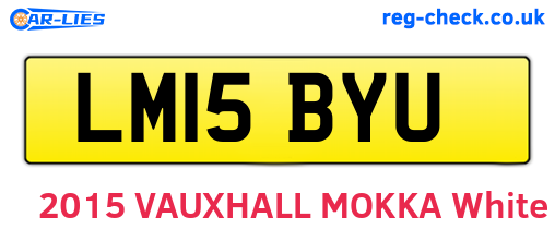 LM15BYU are the vehicle registration plates.