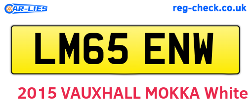 LM65ENW are the vehicle registration plates.