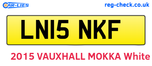 LN15NKF are the vehicle registration plates.
