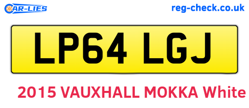 LP64LGJ are the vehicle registration plates.