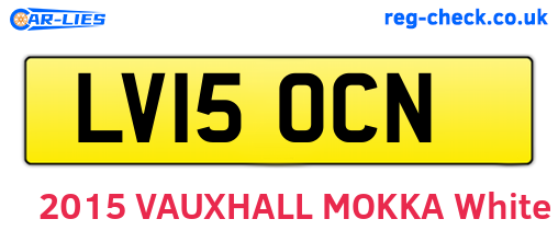 LV15OCN are the vehicle registration plates.