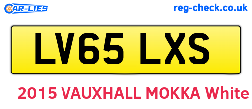 LV65LXS are the vehicle registration plates.