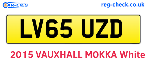 LV65UZD are the vehicle registration plates.