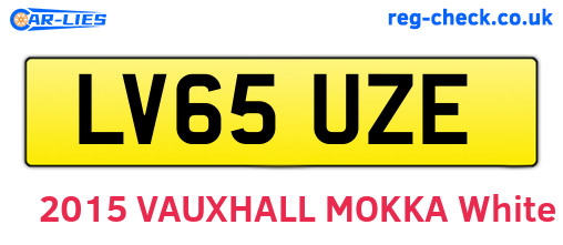 LV65UZE are the vehicle registration plates.