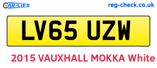 LV65UZW are the vehicle registration plates.