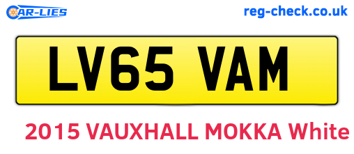 LV65VAM are the vehicle registration plates.