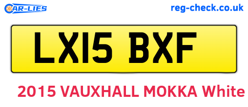 LX15BXF are the vehicle registration plates.