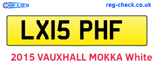 LX15PHF are the vehicle registration plates.