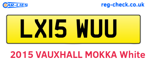 LX15WUU are the vehicle registration plates.