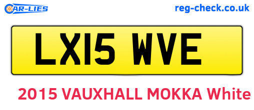 LX15WVE are the vehicle registration plates.