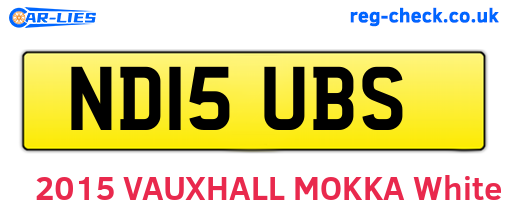 ND15UBS are the vehicle registration plates.