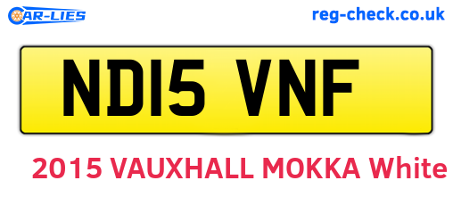 ND15VNF are the vehicle registration plates.