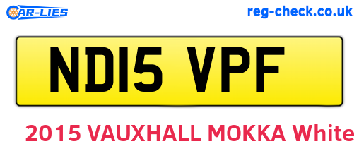 ND15VPF are the vehicle registration plates.